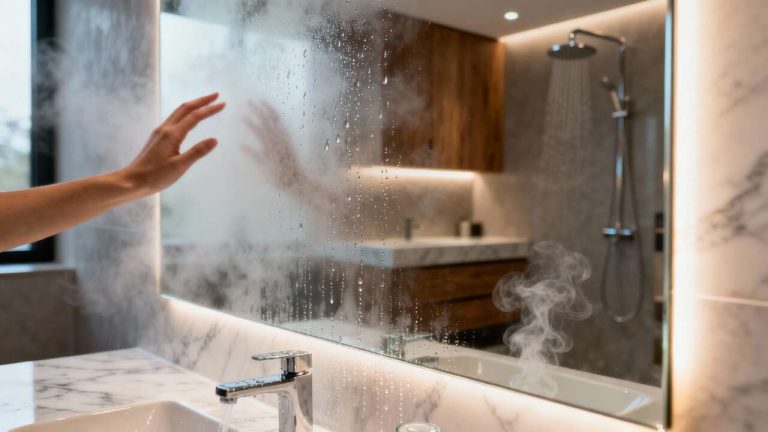 L’astuce de génie des propriétaires pour enlever la buée persistante sur les miroirs de salle de bain