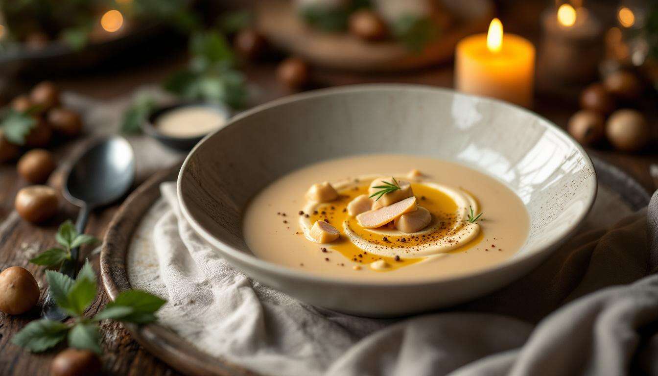 Velouté de châtaignes et foie gras : l'entrée reconfortante qui fait "restaurant étoilé" à la maison