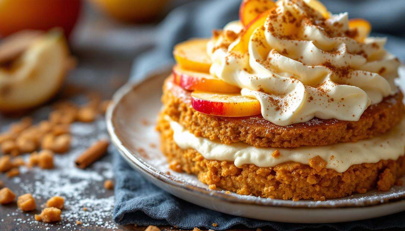 Voici le dessert aux pommes et spéculoos qui remplace la bûche quand on n'a pas le temps