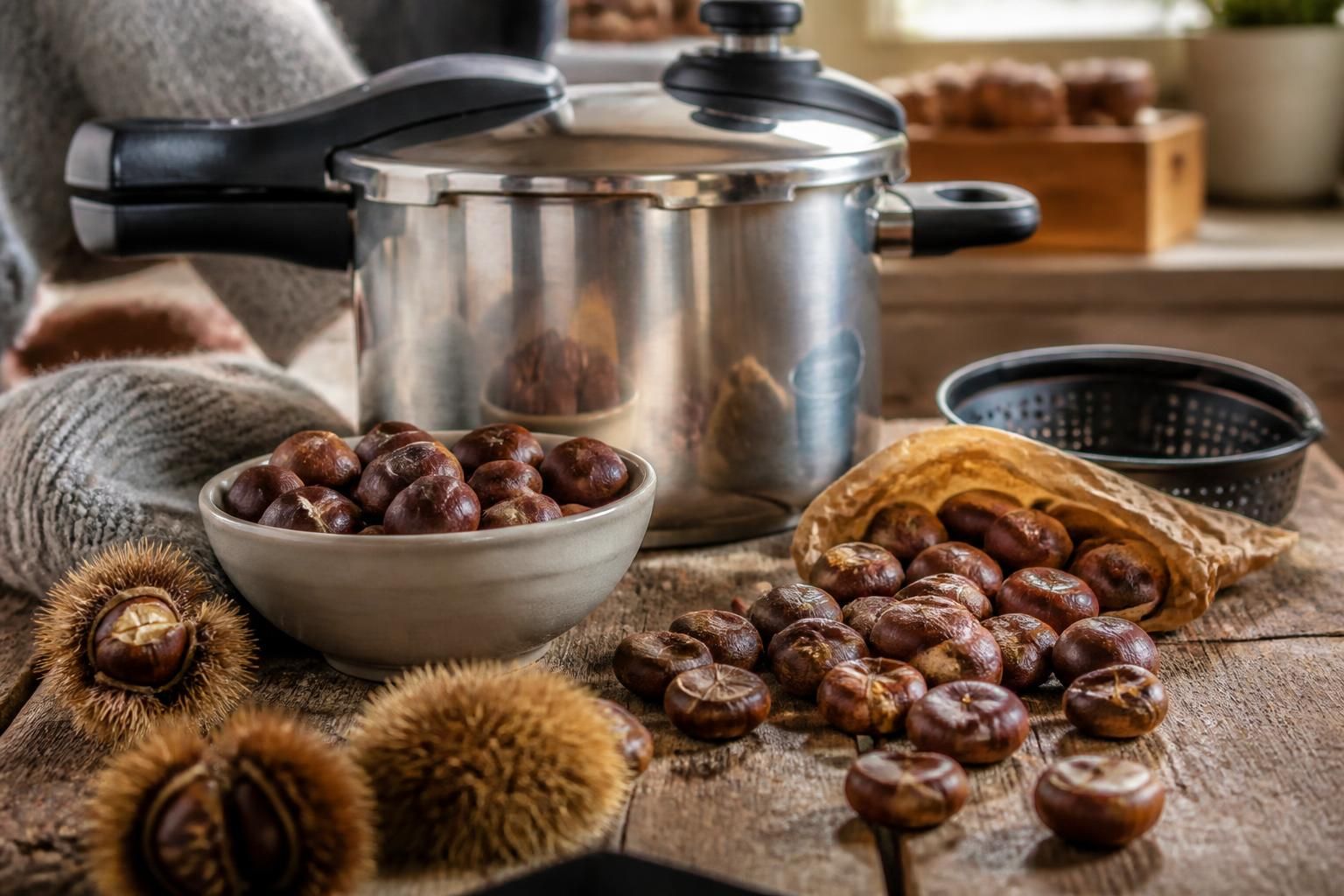 Cuisson des châtaignes à la cocotte-minute : temps et astuces